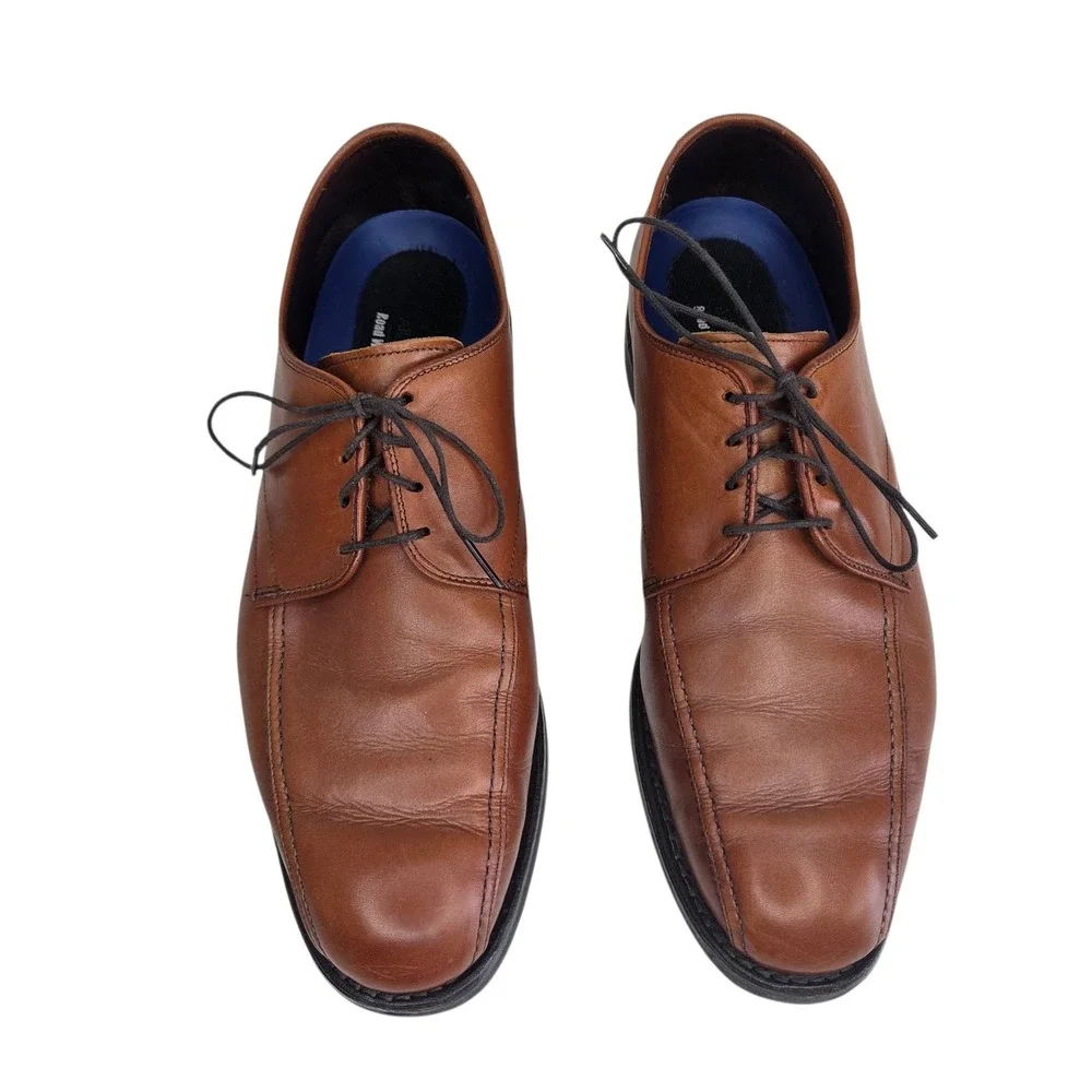 Allen Edmonds Mens Road Warriors Brown Leather Split Toe Derby Shoes 1604 10.5D